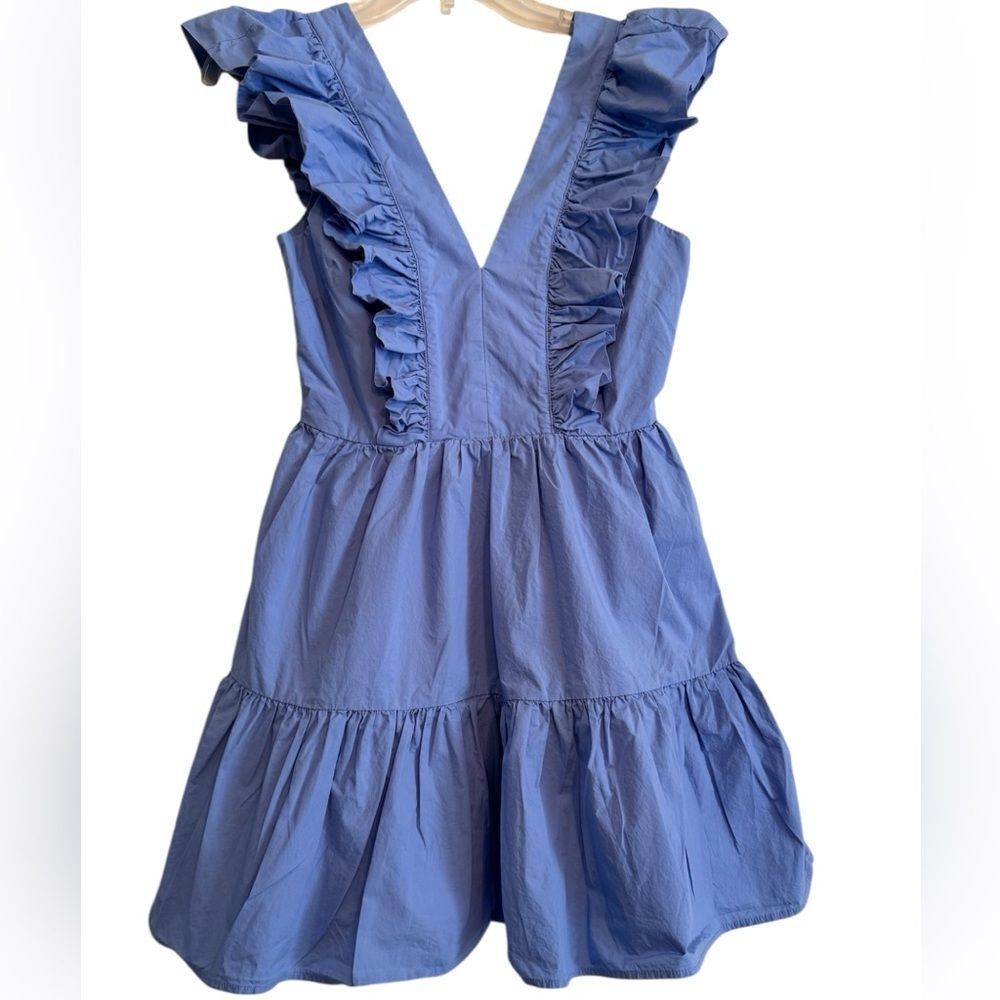 Corey Lynn Calter Blue Ruffle Mini Dress